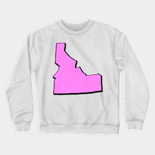 Pink Idaho Outline Crewneck Sweatshirt